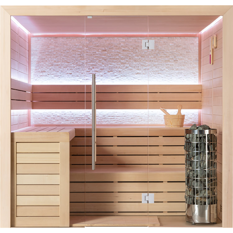 Hoofdafbeelding: Finse Sauna | Hemlock | 220x200 | 9kW Cilindro | R6157N