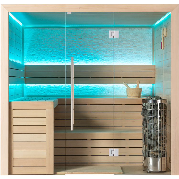 Finse Sauna | Hemlock | 220x200 | Zonder saunakachel | R6157N2 galerijafbeelding 2