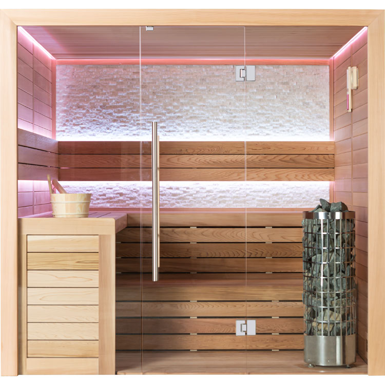 Hoofdafbeelding: Finse Sauna | Red cedar | 220x200 | 9kW Cilindro | R6157N3