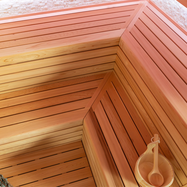 Finse Sauna | Red cedar | 240x200 | 10.8kW Virta | R6158K4 galerijafbeelding 15