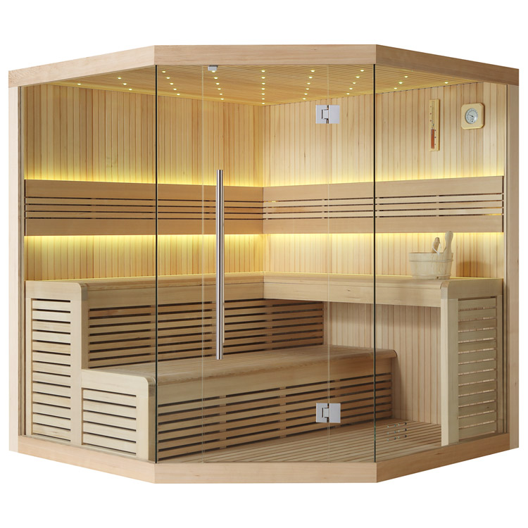 Hoofdafbeelding: Finse Sauna | Hemlock | 220x220 | Zonder saunakachel | R6656N5