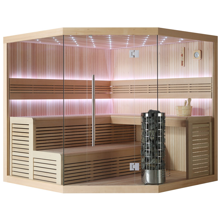 Finse Sauna | Hemlock | 220x220 | 9kW Cilindro | R6666N galerijafbeelding 2