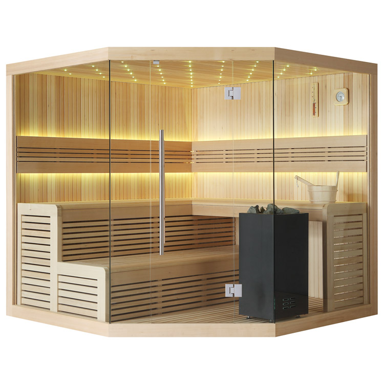 Finse Sauna | Hemlock | 220x220 | 9kW Virta | R6666N1 galerijafbeelding 12
