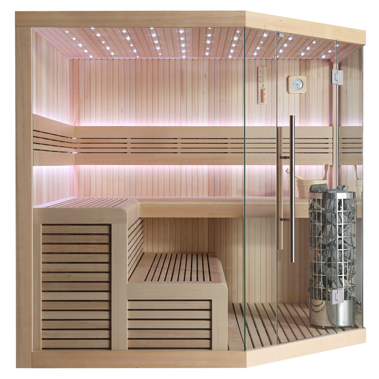 Finse Sauna | Hemlock | 200x200 | 9kW Cilindro | R6666O galerijafbeelding 10