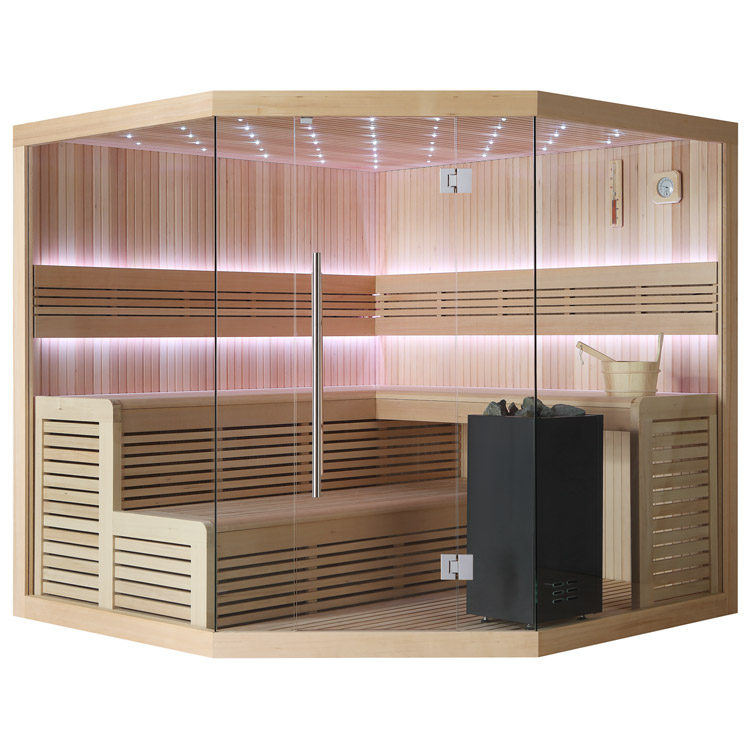 Finse Sauna | Hemlock | 200x200 | 9kW Virta | R6666O1 galerijafbeelding 12