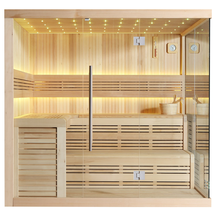 Hoofdafbeelding: Finse Sauna | Hemlock | 220x200 | Zonder saunakachel | R6650N3
