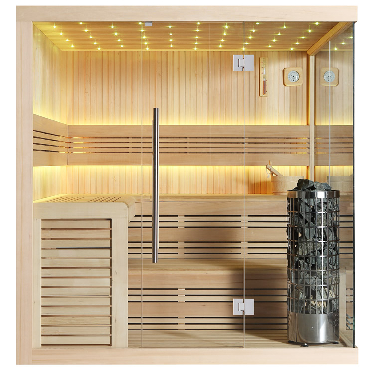 Hoofdafbeelding: Finse Sauna | Hemlock | 200x200 | 9kW Cilindro | R6660O