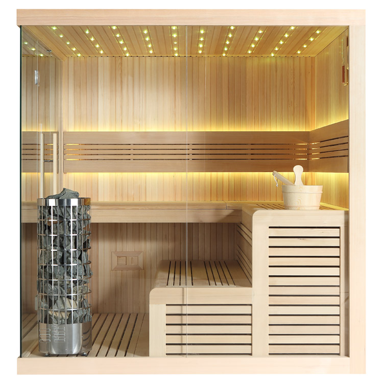 Finse Sauna | Hemlock | 180x180 | 9kW Virta | R6660P1 galerijafbeelding 10