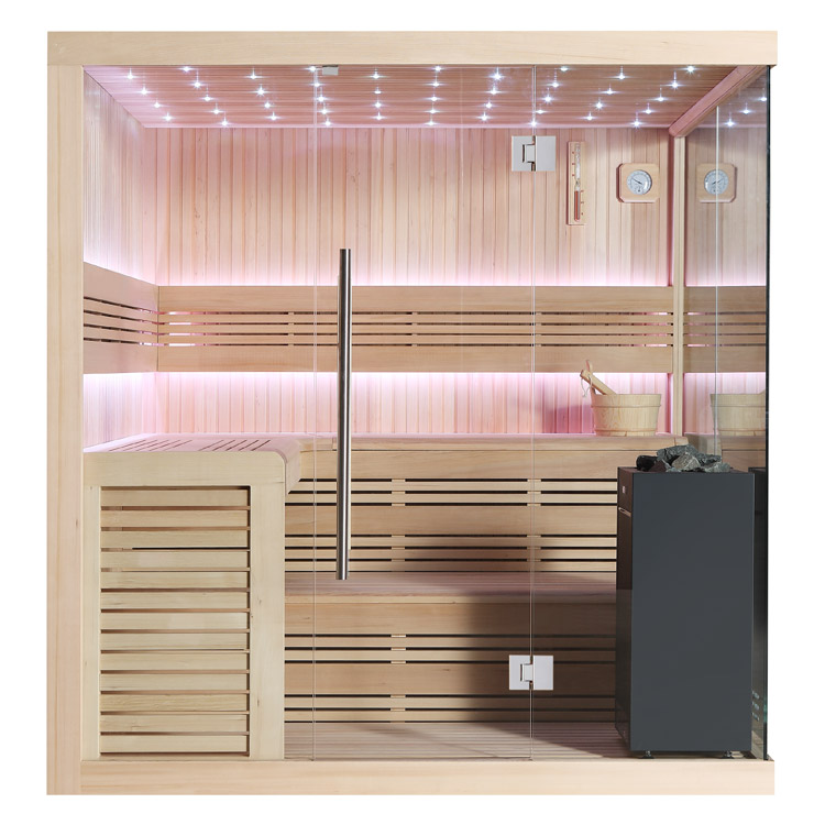 Finse Sauna | Hemlock | 180x180 | 9kW Virta | R6660P1 galerijafbeelding 11