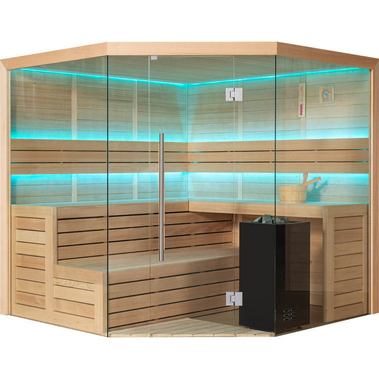 Finse Sauna | Hemlock | 220x220 | 9kW Virta | R6166N1 galerijafbeelding 10