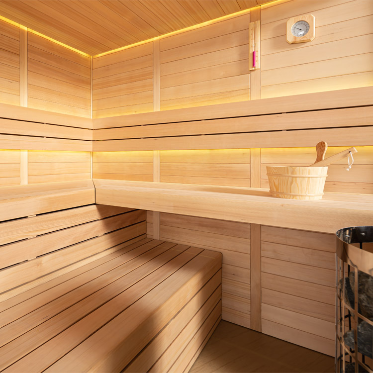 Finse Sauna | Hemlock | 220x220 | 9kW Virta | R6166N1 galerijafbeelding 12