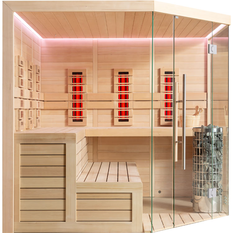Combi Sauna | Hemlock | 200x200 | 9kW Cilindro | R6166O4 galerijafbeelding 13