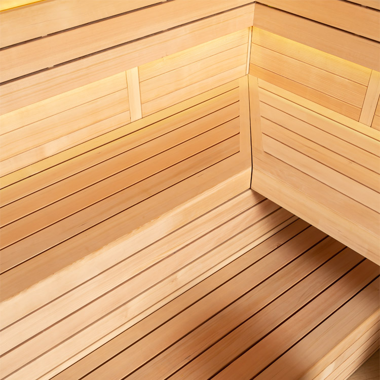 Finse Sauna | Hemlock | 250x250 | 9kW Virta | R6166K2 galerijafbeelding 8