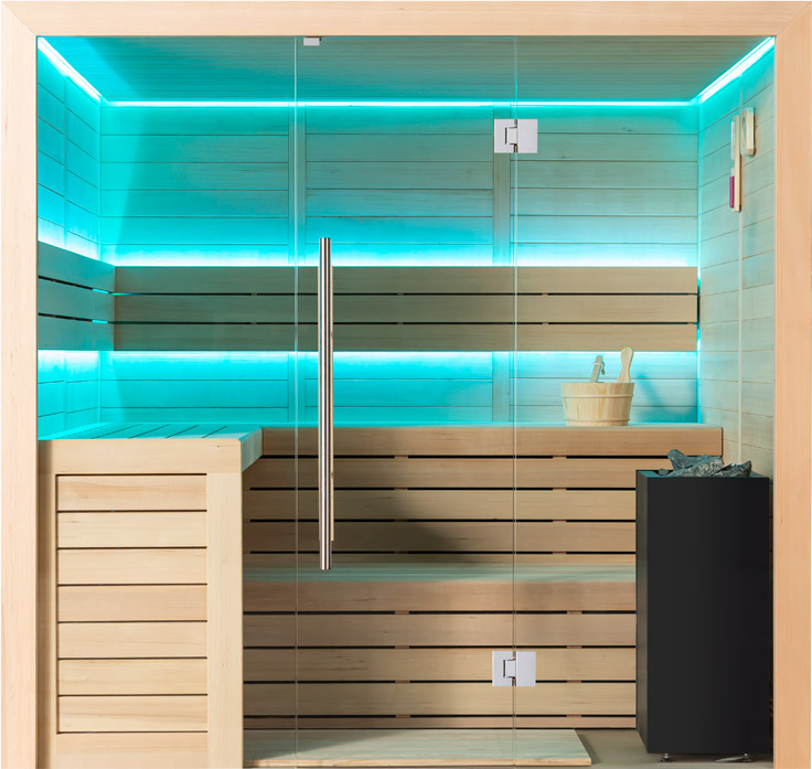 Finse Sauna | Hemlock | 220x200 | 9kW Cilindro | R6167N galerijafbeelding 4