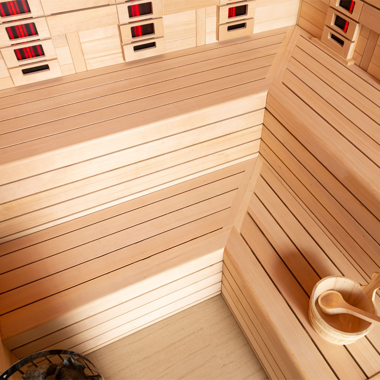 Combi Sauna | Hemlock | 220x200 | 9kW Cilindro | R6168N3 galerijafbeelding 15