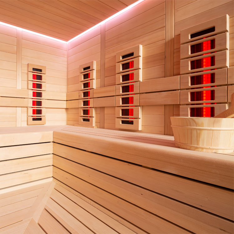 Combi Sauna | Hemlock | 200x180 | 9kW TheWall | R6168O4 galerijafbeelding 2