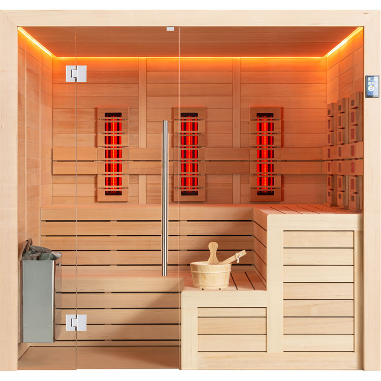 Combi Sauna | Hemlock | 200x180 | 9kW TheWall | R6168O4 galerijafbeelding 11
