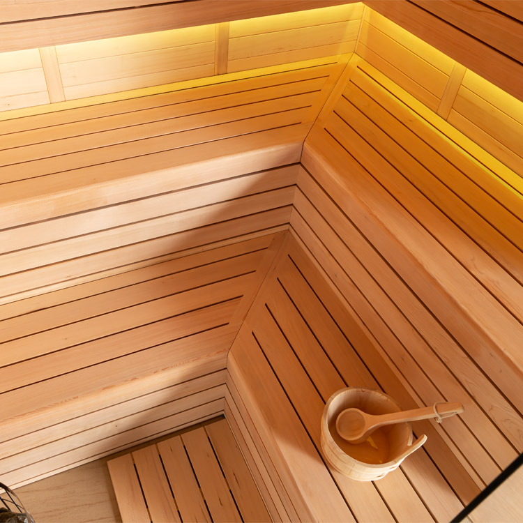 Finse Sauna | Hemlock | 240x200 | 9kW Cilindro | R6168K2 galerijafbeelding 10