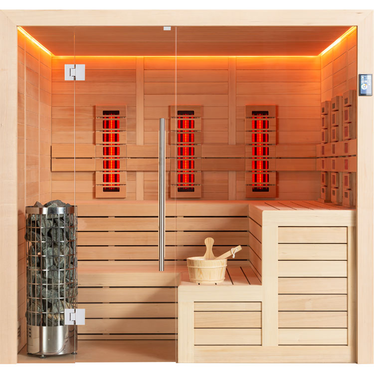 Hoofdafbeelding: Combi Sauna | Hemlock | 240x200 | 9kW Cilindro | R6168K3