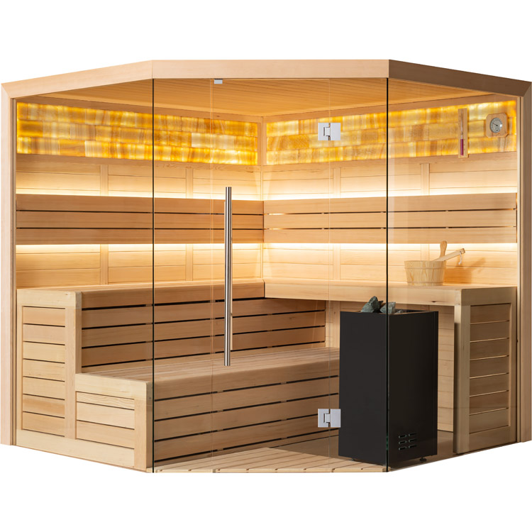 Hoofdafbeelding: Finse Sauna | Hemlock | 220x220 | 9kW Virta | R6176N1