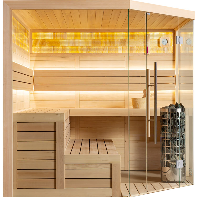 Finse Sauna | Hemlock | 200x200 | 9kW Virta | R6176O1 galerijafbeelding 8