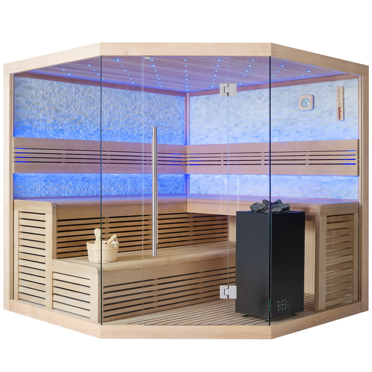 Hoofdafbeelding: Finse Sauna | Hemlock | 220x220 | 9kW Virta Bi-O | O6656N