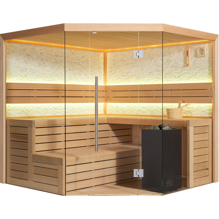 Finse Sauna | Hemlock | 250x250 | 9kW Virta Bi-O | R6156K7 galerijafbeelding 3