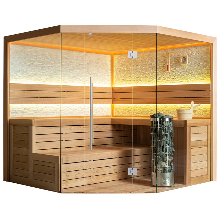 Finse Sauna | Red cedar | 250x250 | 9kW EOS Bi-O Cubo | R6156K8 galerijafbeelding 4