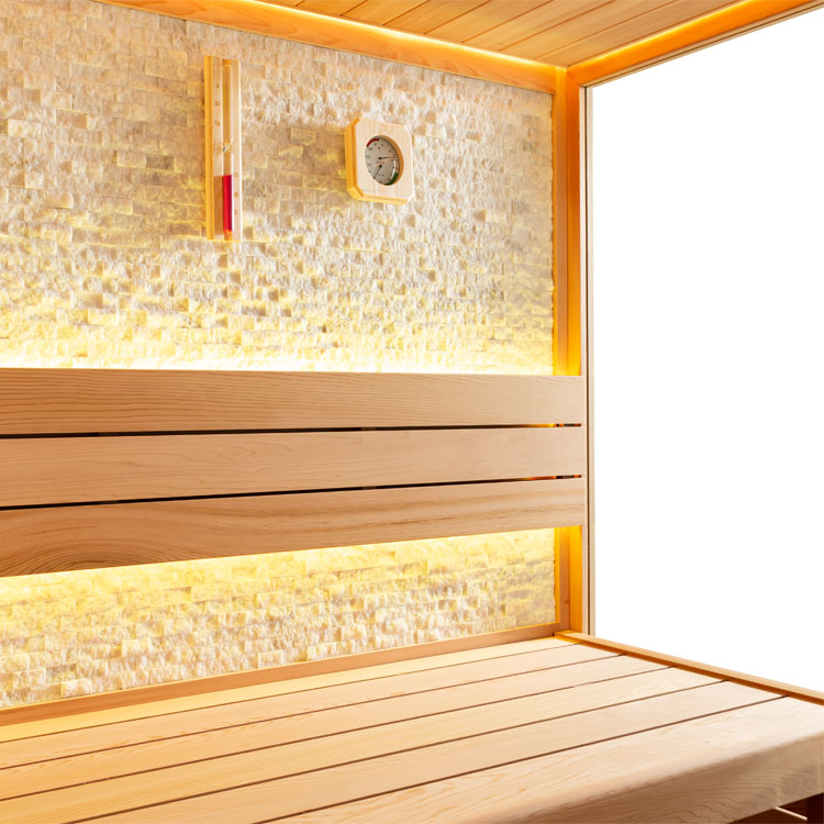 Finse Sauna | Red cedar | 250x250 | 9kW Virta Bi-O | R6156K9 galerijafbeelding 3