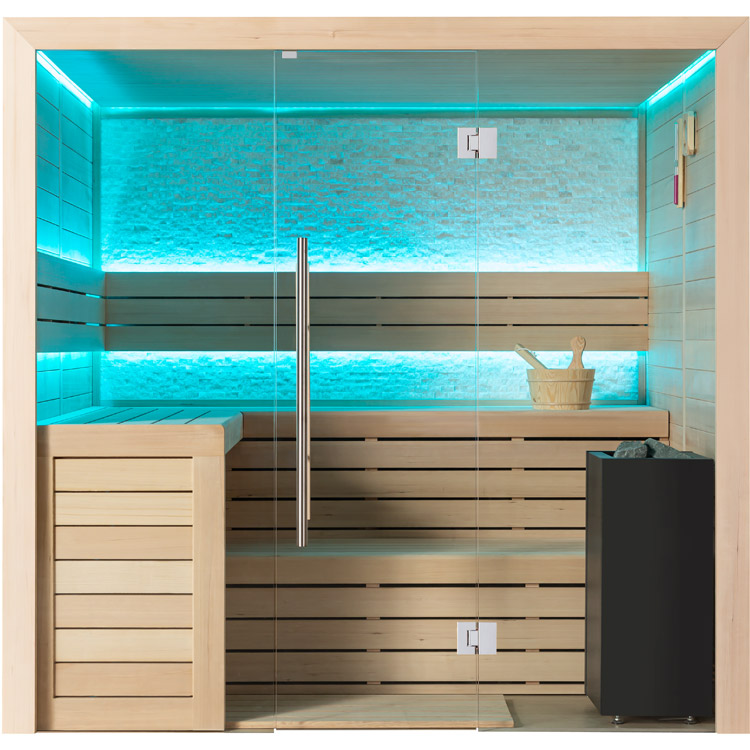 Hoofdafbeelding: Finse Sauna | Hemlock | 200x170 | 9kW EOS Bi-O Cubo | R6157O6