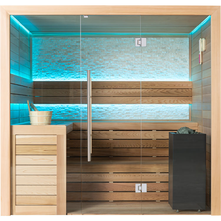 Hoofdafbeelding: Finse Sauna | Red cedar | 200x170 | 9kW EOS Bi-O Cubo | R6157O8