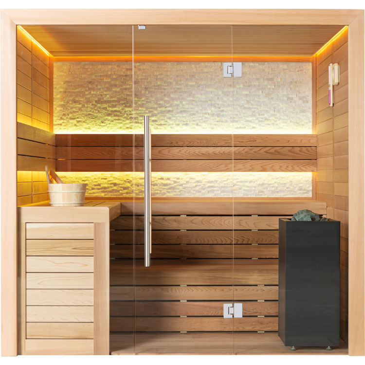Finse Sauna | Red cedar | 200x170 | 9kW Virta Bi-O | R6157O9 galerijafbeelding 1