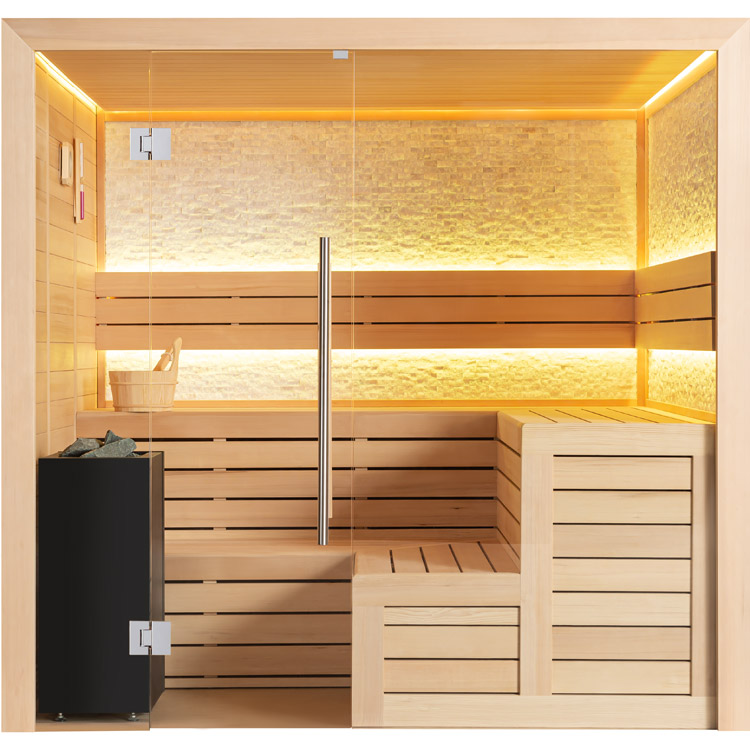 Finse Sauna | Hemlock | 200x180 | 9kW Virta Bi-O | R6158O7 galerijafbeelding 1