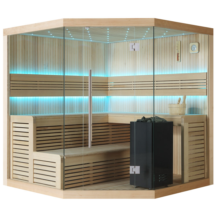 Hoofdafbeelding: Finse Sauna | Populier | 200x200 | 9kW EOS BiO-Cubo | O6666O