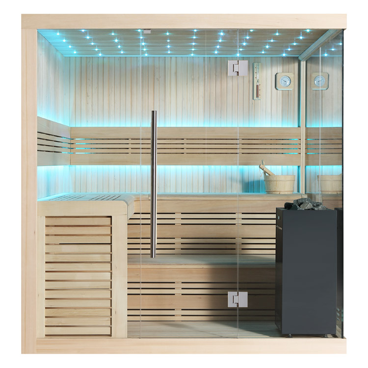 Hoofdafbeelding: Finse Sauna | Hemlock | 200x200 | 9kW EOS BiO-Cubo | O6660O