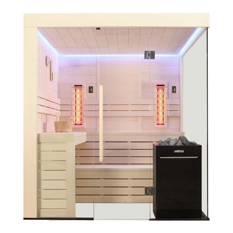 Hoofdafbeelding: Combi Sauna | Populier | 266x198 | 9kW Vitra | R6750N1