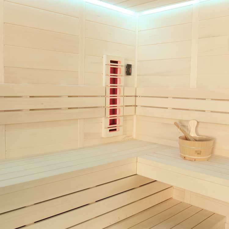 Combi Sauna | Populier | 266x198 | 9kW Vitra | R6750N1 galerijafbeelding 3
