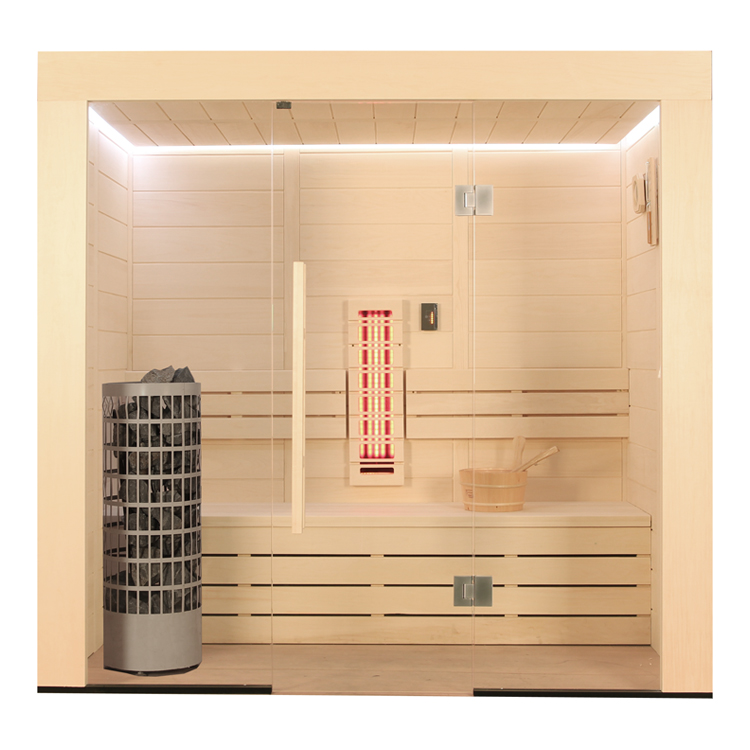 Combi Sauna | Populier | 202x133 | 9kW Cilindro | R6758N