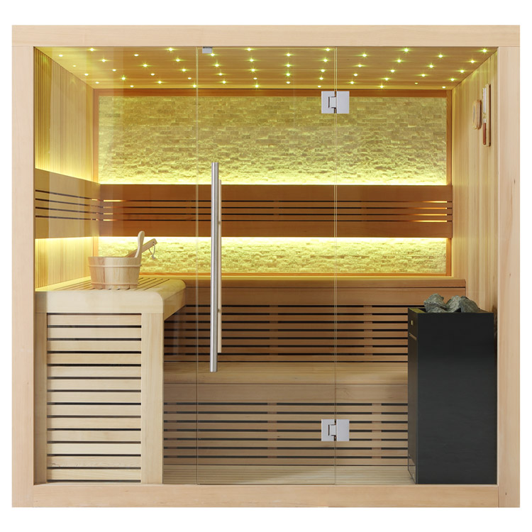 Hoofdafbeelding: Finse Sauna | Hemlock | 220x200 | 9kW EOS BiO-Cubo | O6657N
