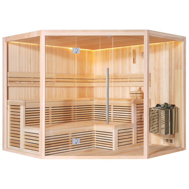 Hoofdafbeelding: Finse Sauna | Dennen | 240x240 | 9kW Viking Bi-O | O6351K