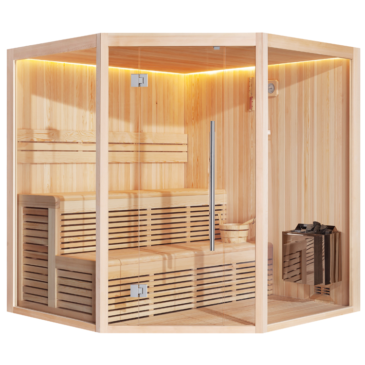 Hoofdafbeelding: Finse Sauna | Dennen | 200x200 | 9kW Viking Bi-O | O6356K