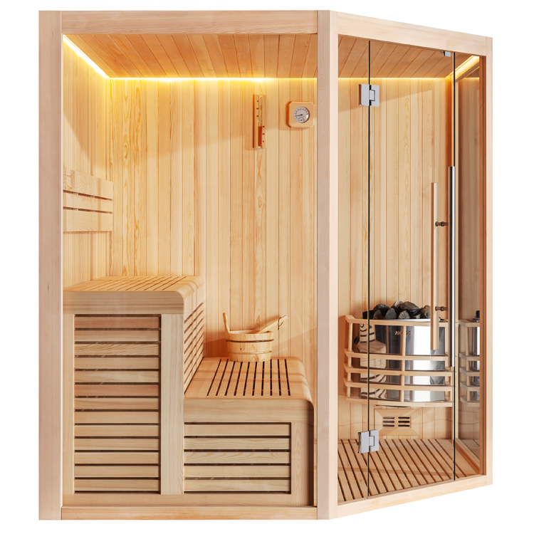 Finse Sauna | Dennen | 200x200 | 9kW Viking Bi-O | O6356K galerijafbeelding 10