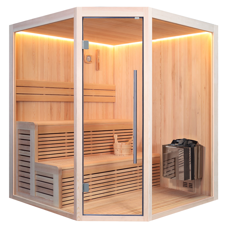 Finse Sauna | Dennen | 180x180 | 9kW Viking Bi-O | R6356N galerijafbeelding 8