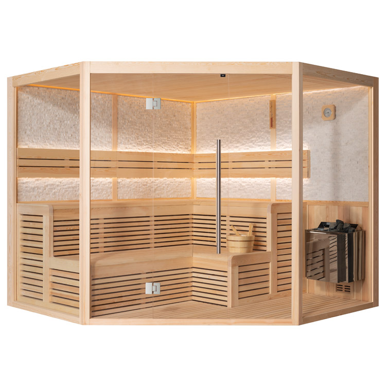 Finse Sauna | Dennen | 240x240 | 9kW Viking Bi-O | O6361K galerijafbeelding 10
