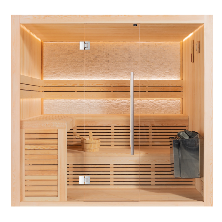 Hoofdafbeelding: Finse Sauna | Dennen | 220x200 | 9kW Viking Bi-O | O6367N