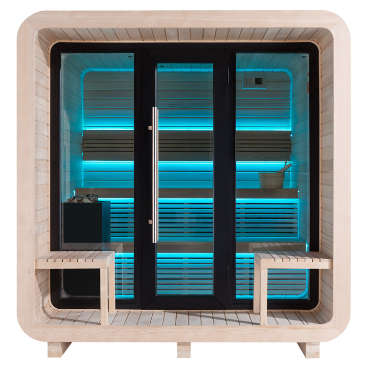 Finse Sauna | Hemlock | 250x250 | 9kW EOS BiO-Cubo | HAXABJA25 galerijafbeelding 1