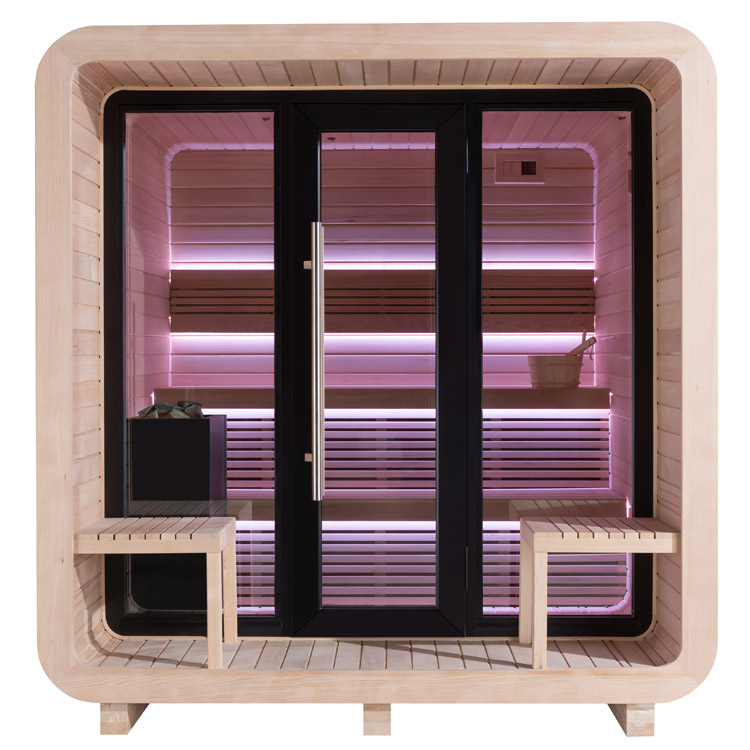 Finse Sauna | Hemlock | 250x250 | 9kW EOS Cubo | HAXABJA26 galerijafbeelding 1