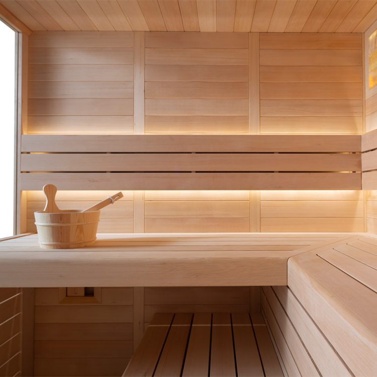 Finse Sauna | Hemlock | 220x200 | 9kW Cilindro | R6177N galerijafbeelding 16