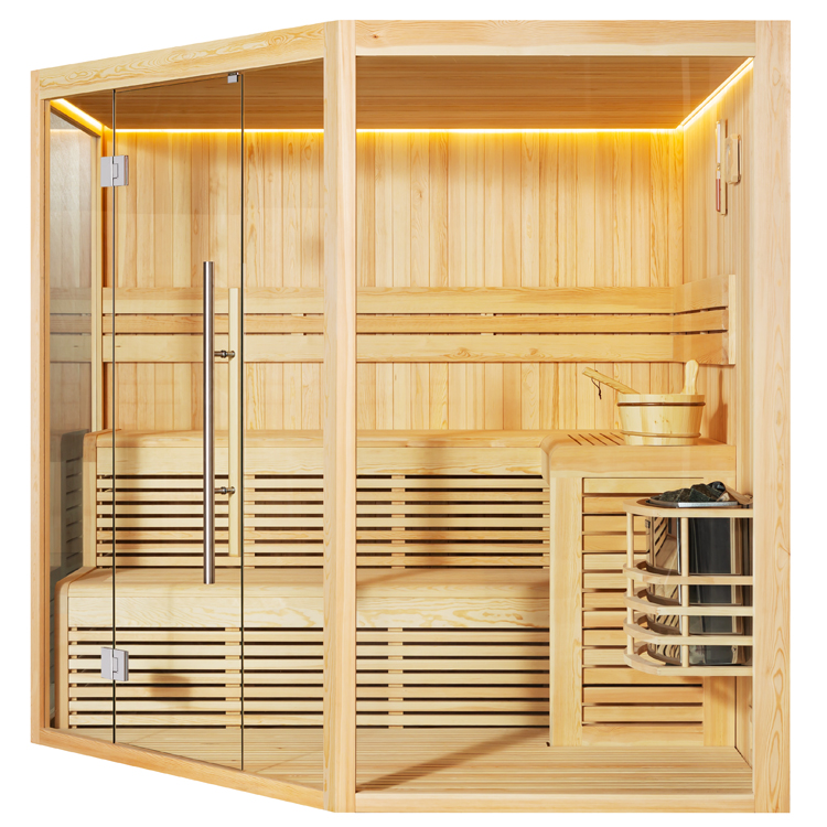Finse Sauna | Dennen | 220x220 | 9kW Vega | R6351N galerijafbeelding 2
