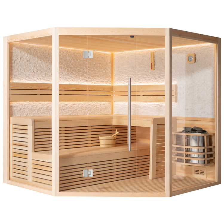 Finse Sauna | Dennen | 220x220 | 9kW Vega | HAXABJA27 galerijafbeelding 10
